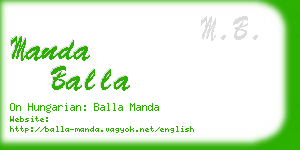 manda balla business card